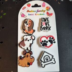 Dog Theme 6 Piece Croc/Clog Shoe Charms/Unisex